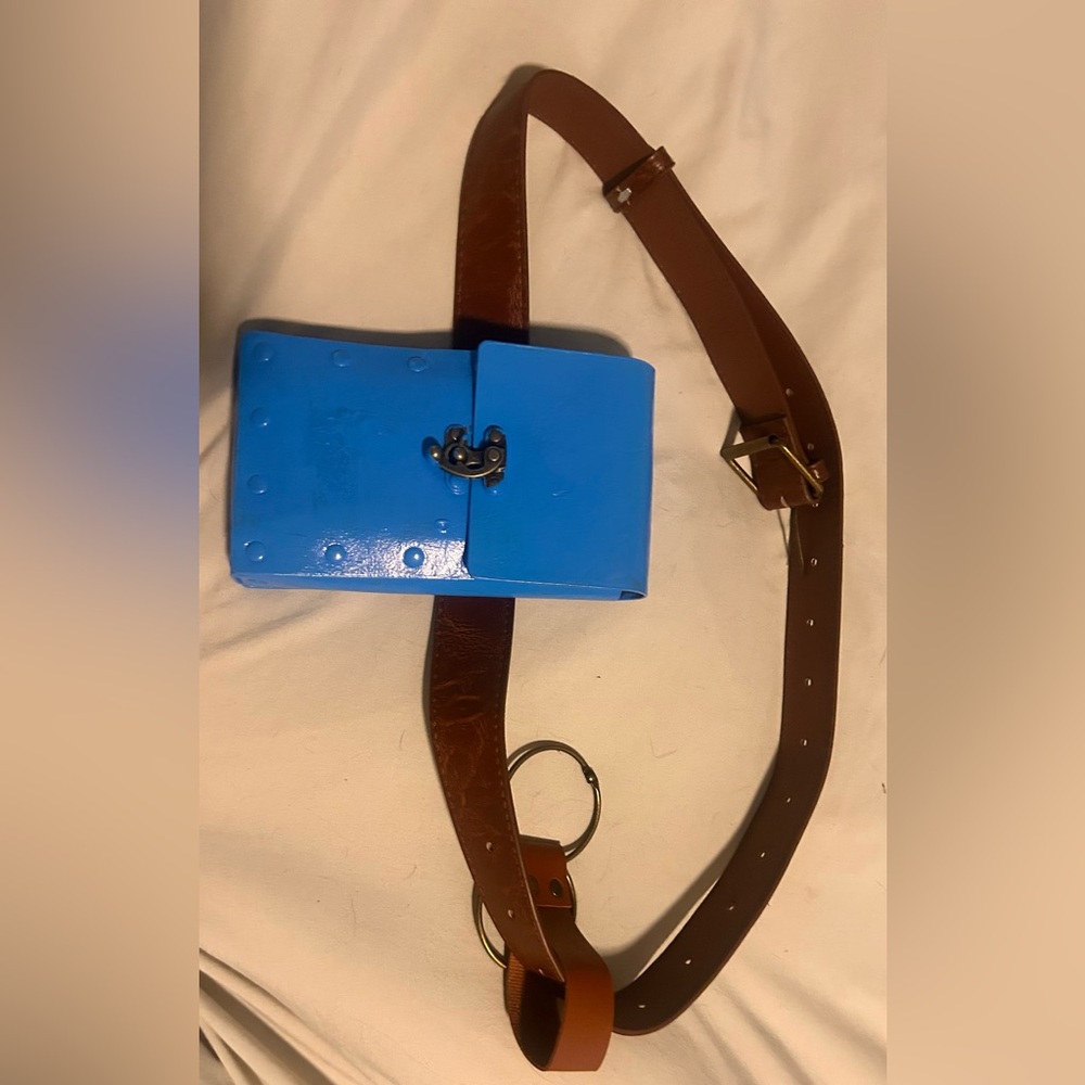 Bulma cosplay Blue and Brown Belt with Pouch